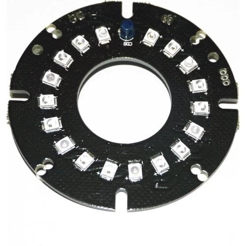 Hybrid Beam Angle CCTV Accessories Nano-infrared 18 Grain IR LED board for Surveillance cameras night vision diameter 55mm