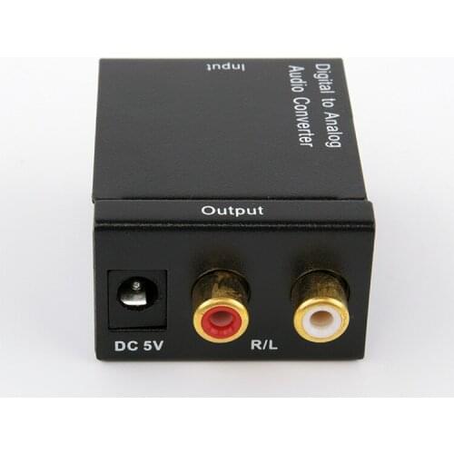 Digital to Analog Audio Converter Cable Digital Fiber Coaxial to Analog L/R Audio Converter