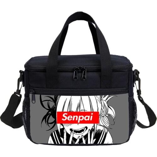 Children Lunch Bag Funny Cartoon Sugoi Senpai Anime Cooler Bag Waifu Letter 3D Printing Ice Bag For Insulated Thermal