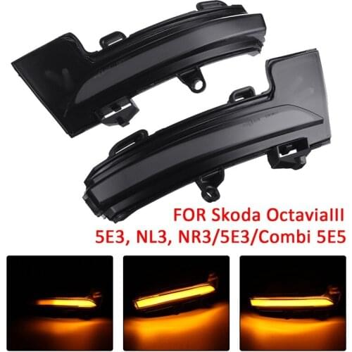 Dynamic LED Turn Signal Light Lamp Side Mirror Light Blinker for Skoda Octavia Mk3 A7 5E T-Roc Troc 2014 -2020