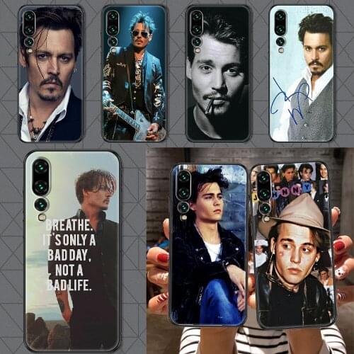 Johnny Depp Phone case For Huawei P Mate P10 P20 P30 P40 10 20 Smart Z Pro Lite 2019 black tpu hoesjes pretty prime luxury cover