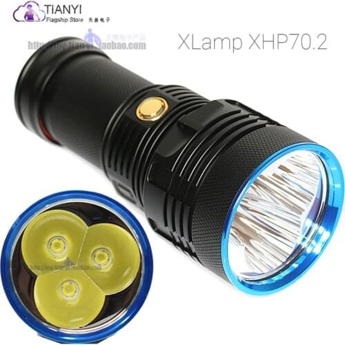 Haikelite XHP70 Ⅱ Upgrade Edition Charged Super Bright 25000 Lumen Flashlight Focusing Light for 1000m