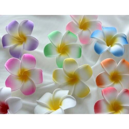 Foam Frangipane Flower Heads 6cm Fashion Artificial Simulation Foam Plumeria Rubra Flower Frangipani Flower Head