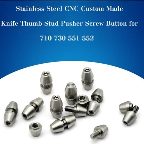 CNC Custom Stainless Steel Pocket Folding Knife Thumb Stud Pusher Screw Nail Button for 710 730 551 552 DIY Making Accessories