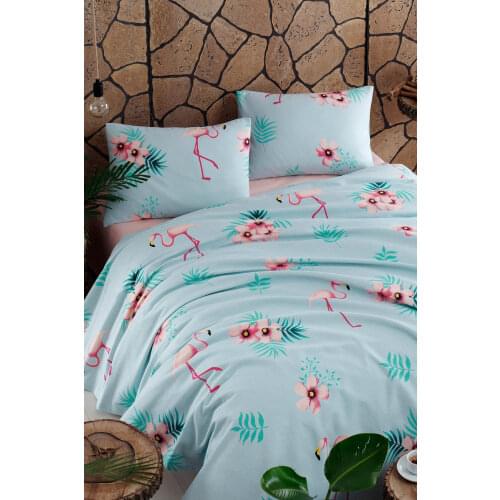 2021 PIQUE Set With Pillowcase Duvet Cover Sets Bed Linen Sheet Modern For Summer Bedspread King Size Quilt Bedclothes Flamingo