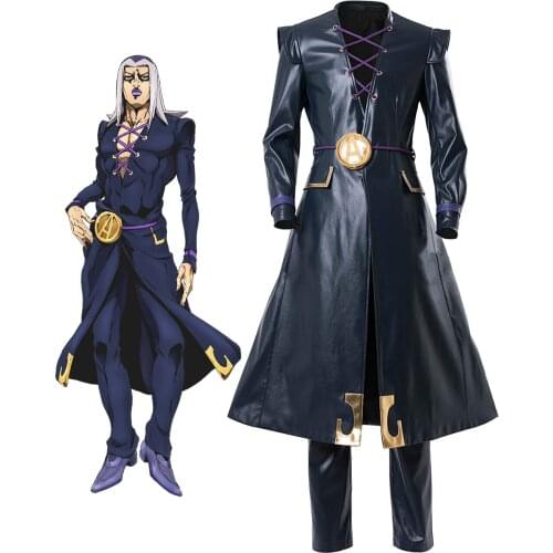JoJos Bizarre Adventure Leone Abbacchio Leather Cosplay Costume Full Set Custom Made Any Size
