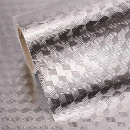 Kitchen Oil-proof Self Adhesive Stickers Stove Anti-fouling High-temperature Aluminum Foil Wallpaper Cabinet Film Contact Paper