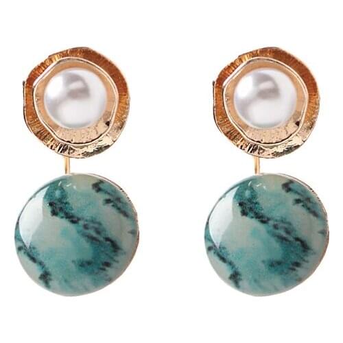 99CARATS SUMNI Summer new , fashion, temperament, fresh and elegant, round, gift, banquet, ear nail. For Women Free Shipping