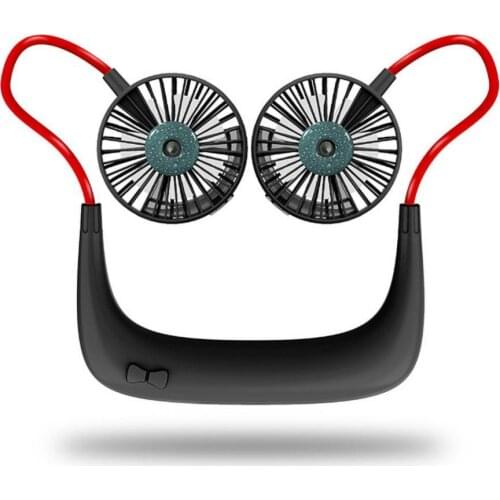 Hot Sale 50% Portable Mini Flexible USB Rechargeable Hanging Neck Sports Cooling Spray Fan for Outdoor Sport