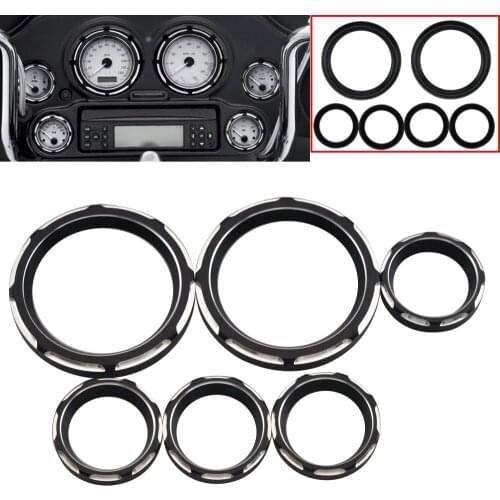 Motorcycle Burst Speedometer Bezels Cover Gauge Trim Bezel Inner Fairing Trim For Harley Touring Street Glide FLTRX 1996-2013