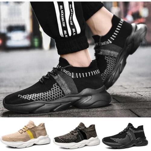 Mens Sports Shoes Breathable Mesh Men Running Shoes Outdoor Gym Walking Leisure Man Sneakers Lightweight Zapatillas Hombre