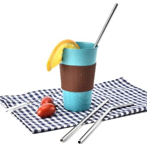 Stainless Steel Metal Drinking Straw Reusable Eco-friendly Straws Drinking Kitchen Supplies F20173511