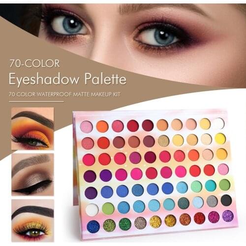 Eyeshadow Palette 70 Color Waterproof Matte Makeup Kit Soft and Easy To Mix Smoky For Eye Makeup Wedding Makeup Party Makeup