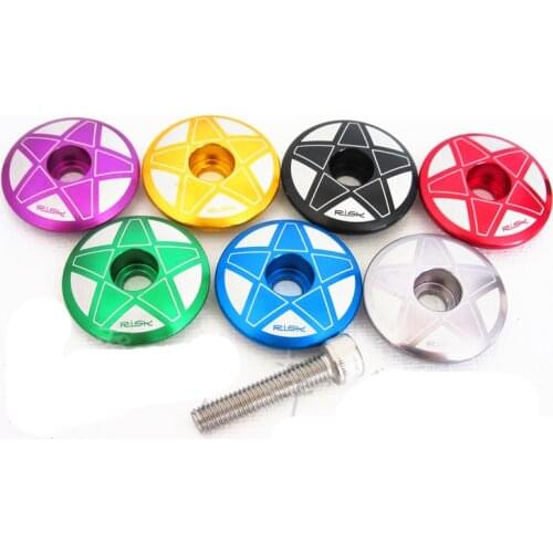 Pentagram star 28.6mm Ultra-light CNC 7 colour MTB Mountain Bike road bicycle Headset Stems Cover Aluminum Alloy Bicycle Parts
