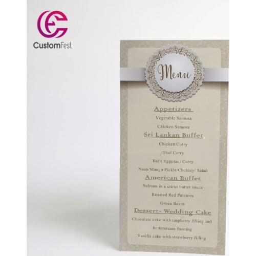 Personalized menu classic strings design menu whole set available MU027