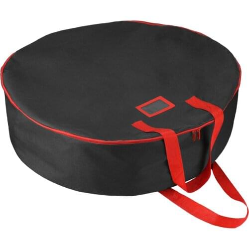 Gift Bags Wreath Handles Zippered Home Supply Oxford Cloth Canvas Party Decoration Waterproof Christmas Accessories Container