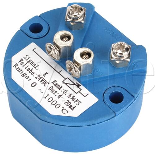 Industrial K type thermocouple Temperature Converter with 4-20mA Output 0-1000C
