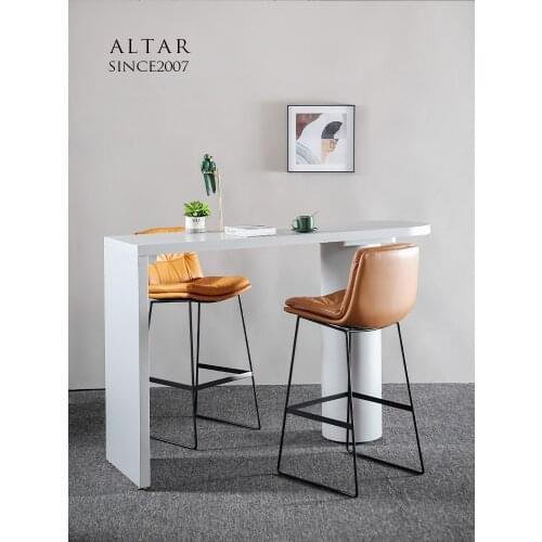 Zq Nordic Chair Simple Modern Bar Chair High Stool Home Backrest High Chair Dining Chair