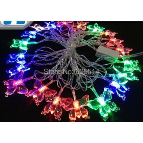 [Seven Neon]Free shipping 110V/220V butterfly shape 4M 20leds party/Christmas/decoration/holiday led string light