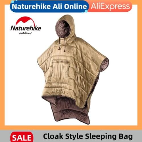 Naturehike Lazy Man Cloak Style Sleeping Bag Unisex Portable Outdoor Waterproof Camping Gear Warm Sleeping Quilt Winter Poncho