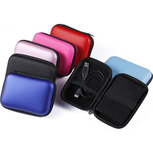 2.5" HDD Bag EVA zipper Usb Cable Case Cover Pouch Earphone Bag for External Hard Disk Drive Cable Organizer Protective Case