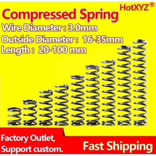 Compressed Spring Wire Diameter 2.5mm, Outer Diameter 20mm Release Spring Pressure Plate Spring Return Spring