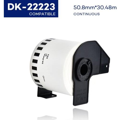 50.8mm*30.48m White DK22223 Compatible Continuous Thermal Paper DK-22223 DK 22223 Compatible for Brother QL Label Printer QL-500