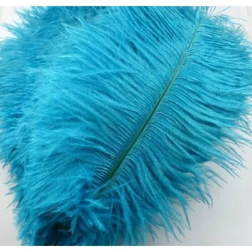Feathers Decoration! 50pcs/lot Ostrich Feathers 20-25 cm/8-10Inches Wedding Centerpieces Sky Blue Color,Blue Feathers