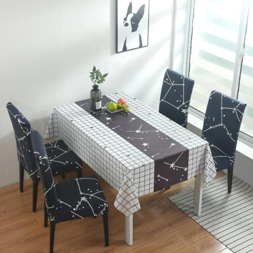 Waterproof Tablecloth Kitchen Dining Table And Chair Covers Of The Same Style