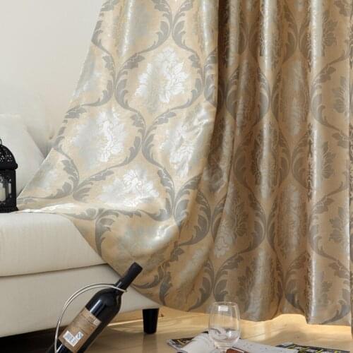 European Style Blackout Curtains for Living Room Bedroom Soft Hand Feeling Yellow Purple Window Drapes Home Decorative