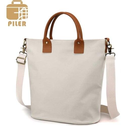 Ladies Shoulder Bags Canvas Women Messenger Bags for Girls Casual Tote Canvas Female Crossbody Bags Ladies Handbag Shopping Tote