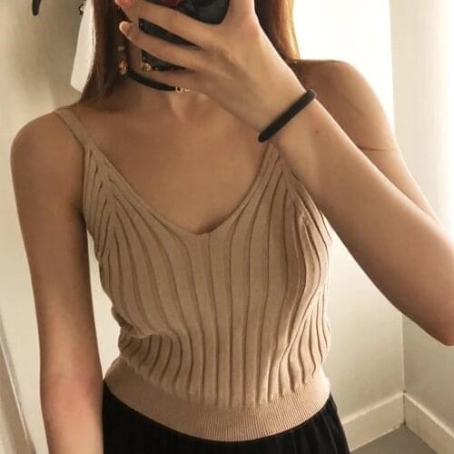 Foridol Women Knitted Sweaters Autumn Spring Sleeveless Casual V Neck Knitting Jumper Pullover Slim Sweater Tops femme 2020