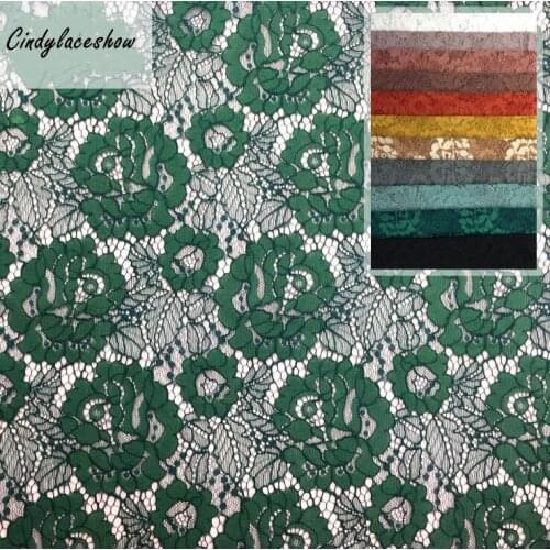 1Yard Nylon cotton Hollowed Lace Fabric Mesh Womens Dress Sewing Home Textile Materials Lace Trim Handmade Curtains Lace Trims