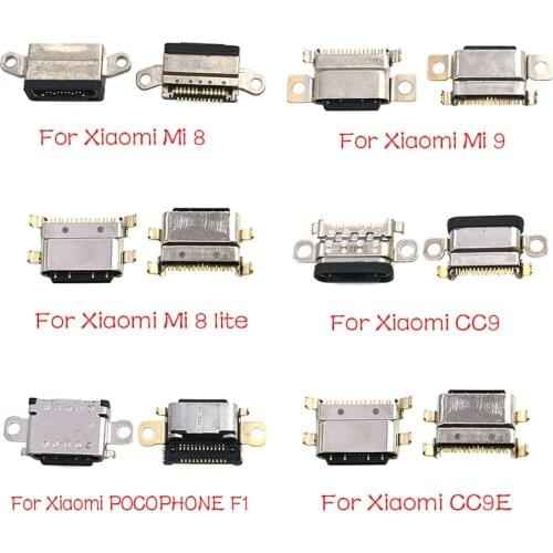 10Pcs/Lot,USB Jack Charging Socket Connector Port For Xiaomi Mi A1 A2 8 9 CC9E Max3 Mix 3 Redmi Note 7 Pro Replacement Part
