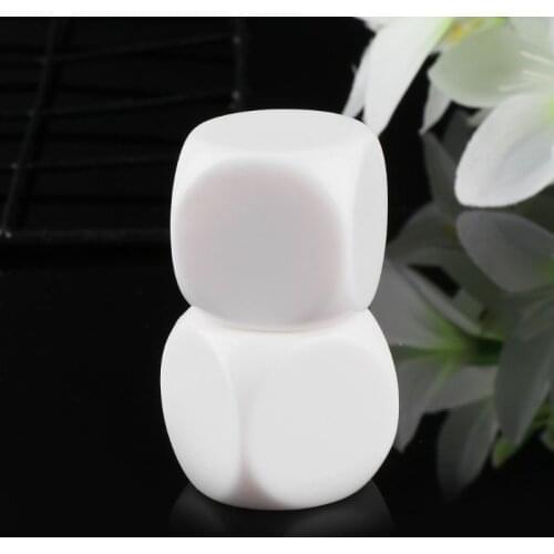 2pcs 30mm Acrylic Blank Dice Kids DIY Toy Write Painting Graffiti Family Board Games