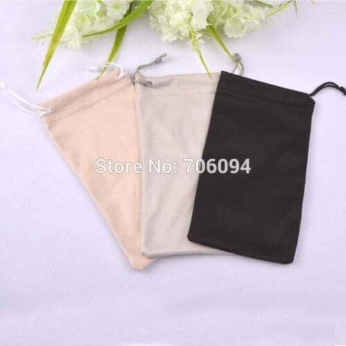 9*17cm 200g Black Beige Grey Microfiber Sunglasses Storage Pouch,Small tool storage bag hold bag 100pcs/lot Free Shipping