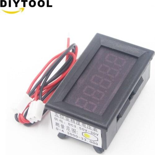 DC 0-4.3000-33.000V 5 bit digital voltmeter Panel Meter yellow Voltage Tester Meter