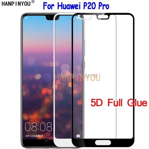 For Huawei P20 Pro P20Pro 6.1" 5D Full Cover Glue Tough Tempered Glass Screen Protector Explosion-proof Protective Film Guard