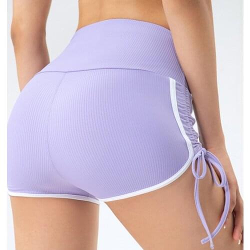 High Waist Leggings Gym Shorts Fitness Yoga Short Scrunch Sports Yoga Shorts Spandex Purple short pants