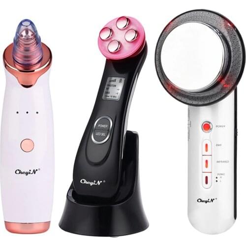 EMS Mesotherapy RF Radio Frequency Facial Beauty +Electric Blackhead Remover Vacuum Suction + Infrared Body Slimming Massager 53