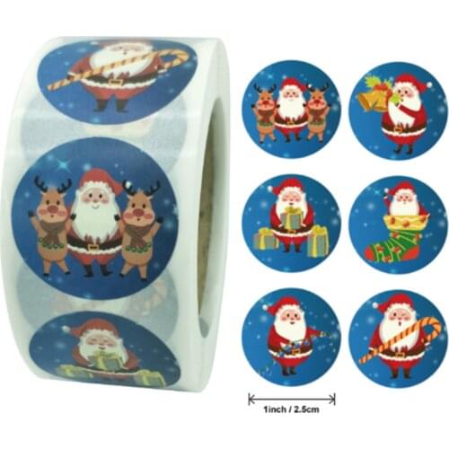 New Year 500pcs Merry Christmas Christmas Gift Box Packaging Bag Sealed Sticker Navidad 2022 Christmas Decoration Xmas Kerst