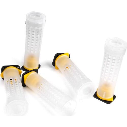 Beekeeping Queen Bee Cage Cover Rearing Cup Hair Roller Trap for Beekeepers Set of Cell Fixtures,Roller Cages, Cell Cup Holder