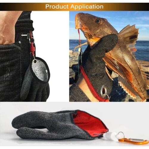 Fishing Catching Anti-slip Gloves Magnetic Button Waterproof Puncture Resistant Hands Protection Fishing Gloves For Fisherman