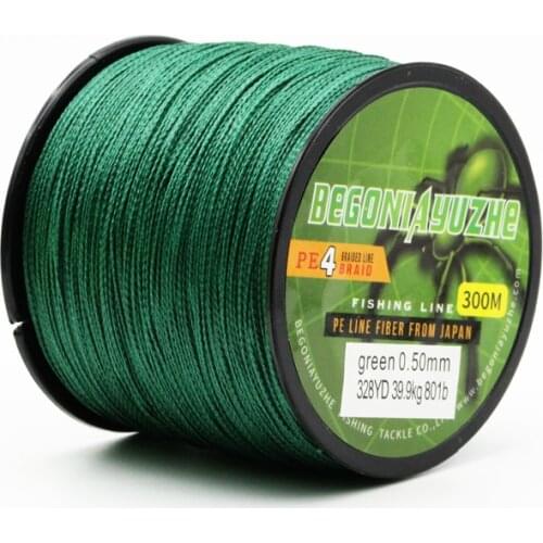Brand TriPoseidon 4 Strands 300M PE Braided Fishing Line 6-80LB Multifilament Fishing Line Smooth for Carp Fishing