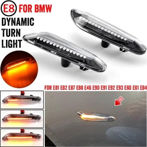 Sequential Flashing LED Turn Signal Side Marker Light Blinker for BMW X3 E83 X1 E84 X5 X53 E60 E61 E46 E81 E82 E90 E92 E87 E88