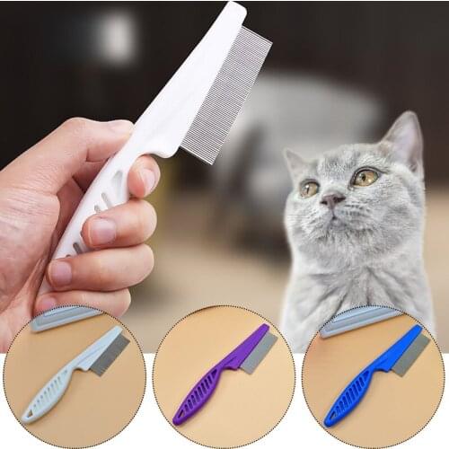 Pet Comb Fine Tooth Stainless Steel Needle Flea Removal Comb Cat Dog Care Comb Hair Comb Pet Products S/M