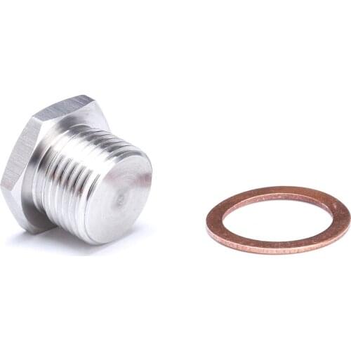 O2 Oxygen Sensor Plug M18 X 1.5 Thread 304 Stainless Steel Fit For American European Japanese Cars and Trucks TT101305