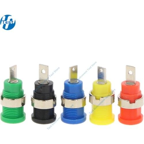 5 Pcs 4mm Banana Plugs Female Jack Socket Plug Wire Connector 5 Colors Each 1pcs Multimeter Socket Banana head Female