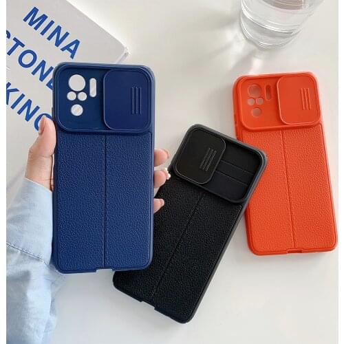 Camera Protection Case For Xiaomi Redmi Note 10 9 8 Pro 10S 9S 9A POCO M3 X3 Pro NFC Mi 11 Lite Lychee Pattern Soft TPU Cover