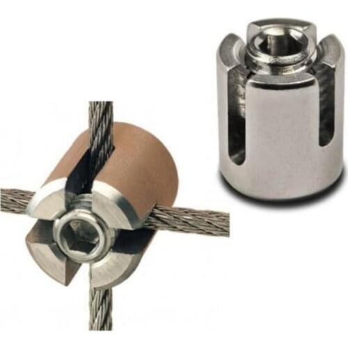 1Pcs M3/M4/M5/M6 90 Degree Angles Marine Grade Stainless Steel 316 Wire Rope Trellis Systems Green Wall Cross Clip Rope Clamp